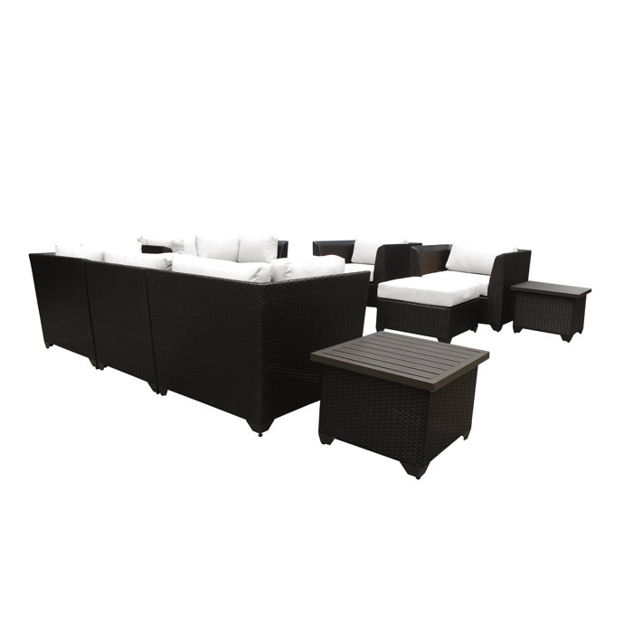 Sol 72 Outdoor™ Tegan 12 Piece Sectional Seating Group with Cushions
